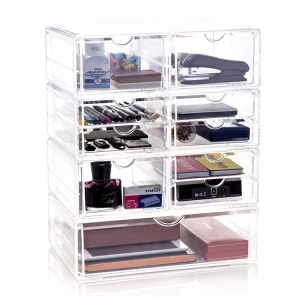OEM Large Clear Acrylic Accessories Office Supplies Desk Organizer For Office