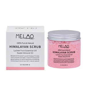 OEM Private Label Bulk 100% Pure Exfoliates Dead Cells Reduces Oily Skin Treats Acne Himalayan Pink Face Body Salt Scrub