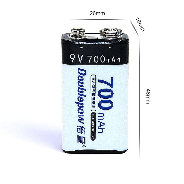 OEM wholesale 9v 700mah lithium Rechargeable li ion 9v Lithium ion Battery