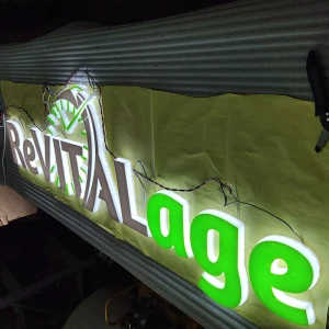 Outdoor Acrylic Led Glow Sign Board Sample Full Lit Channel Letter Restaurant Shop Light Sign Maker