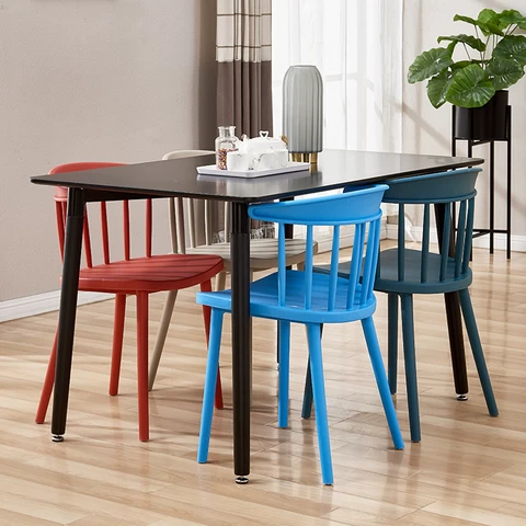 Outdoor Furniture modern design Stackable Colorful Plastic Cafe Chairs