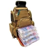 Outdoor Large fishing bag fishing backpack for fishing with Hard Molded Sunglass Case and a  large compartment for 4 Trays