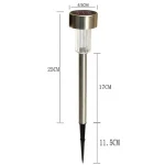 Outdoor patio decoration 14in 36cm IP65 waterproof multicolor stainless steel grass led solar stake garden light