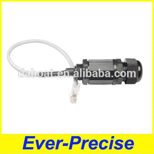 Outdoor rj45 ethernet cable connector waterproof IP68 m20  Waterproof RJ45 Splice Coupler