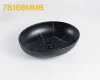 PATE sanitary ware bathroom furniture   thin bathroom sink with oval matte black marble wash basin countertops