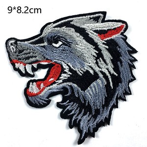 Personalized clothing jacket DIY animal tiger head wolf head design custom embroidery patch