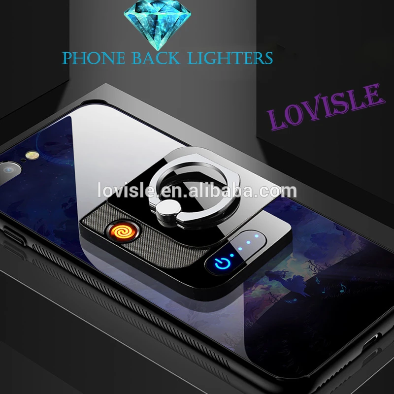 phone back sticker skin rechargeable lighter windproof outside use