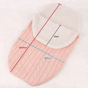 Photo props knitting baby stroller sleeping bag for winter