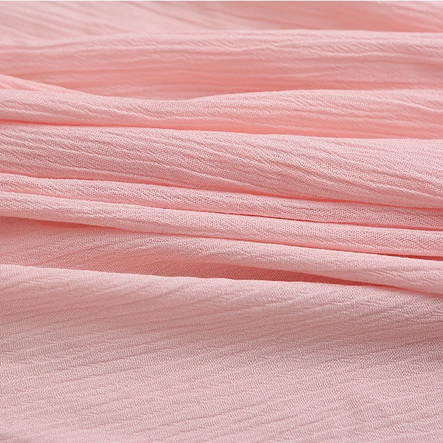 plain dyed 130gsm crinkled cotton fabric