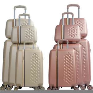 plastic hard plastic luxury luggage set  trolley bag carry on suitcase luggage