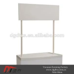 Plastic white promotion sampling table by vacuum forming