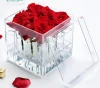 PMMA of flower box, Acrylic box for rose, square shape of wedding souvenirs flower box