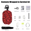 Pocket survival paracord gear kit for outdoor camping parachute cord kit