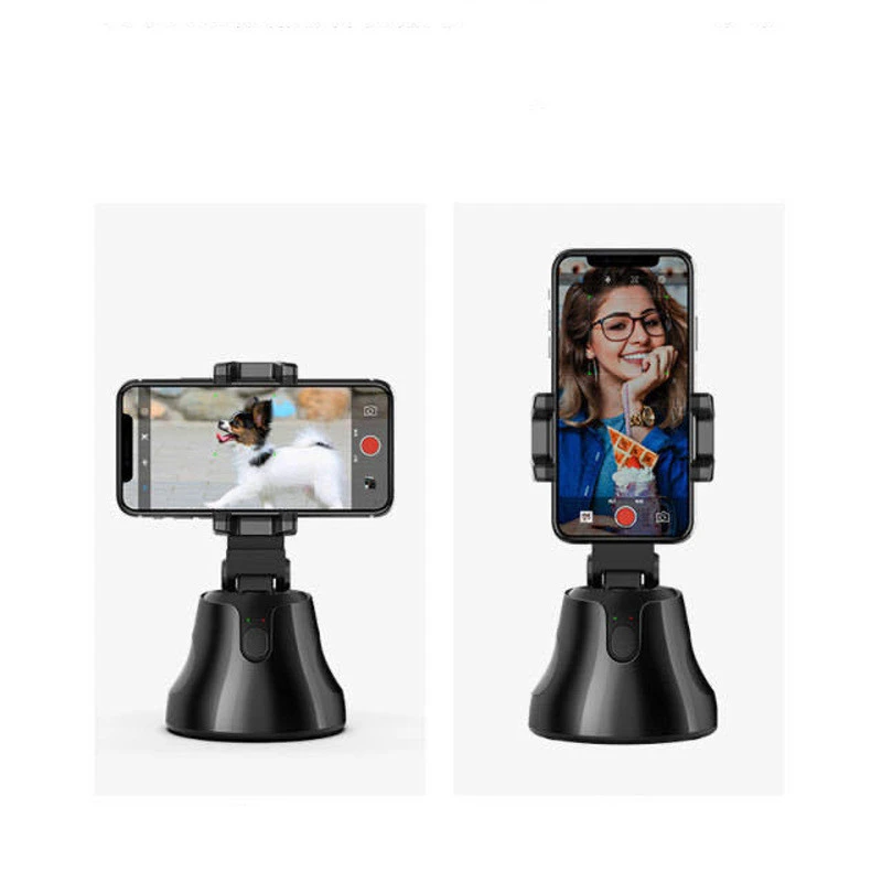 Portable All-in-one Smart Selfie Stick, 360 Degree Rotating Auto Face & Object Tracking Vlog Shooting Smartphone Mount Holder
