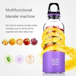 Portable Electric USB Juicer 500ml Rechargeable USB Fruit Vegetable Juice Blender Handheld Shake Smoothie Maker