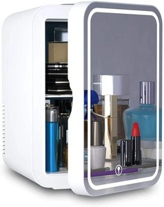 Portable Mini Car Home Use Fridge Refrigerator Small Size for Wine Skincare Cosmetics Makeup Storage Cold Warm Both Office 8L