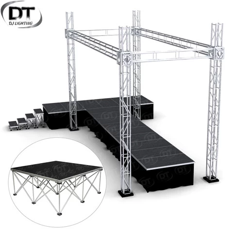 Portable Mobile Stage Outdoor Concert Mobile Scene Aluminum Glass Performance Stage