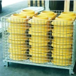 Portable storage wire mesh pallet cage