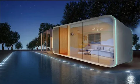 Buy Prefab House Living And Working Apple Cabin Customized Outdoor ...