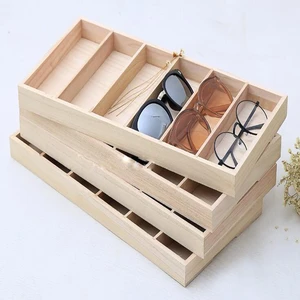 Premium Large Wooden Tray Box Kit for Many Sunglasses