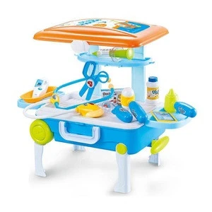Preschool Kids Realistic Medical Toys Equipments Indoor Family Game Educational Pretend Electronic Doctor Play Set With Light