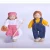Import pretend furniture doll house wooden figures dollhouse set wooden family doll toy from China