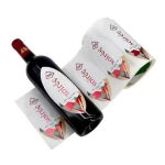 printing custom self adhesive waterproof gold foil embossed chinese bottle wine glass thermo private label sticker printer