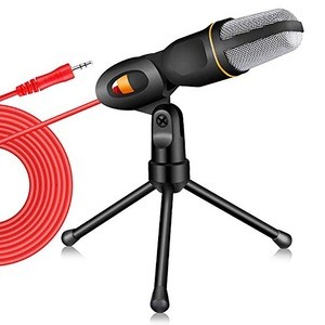 Professional Fashion Karaoke Studio Computer Voice Wired Condenser Microphone With Bracket
