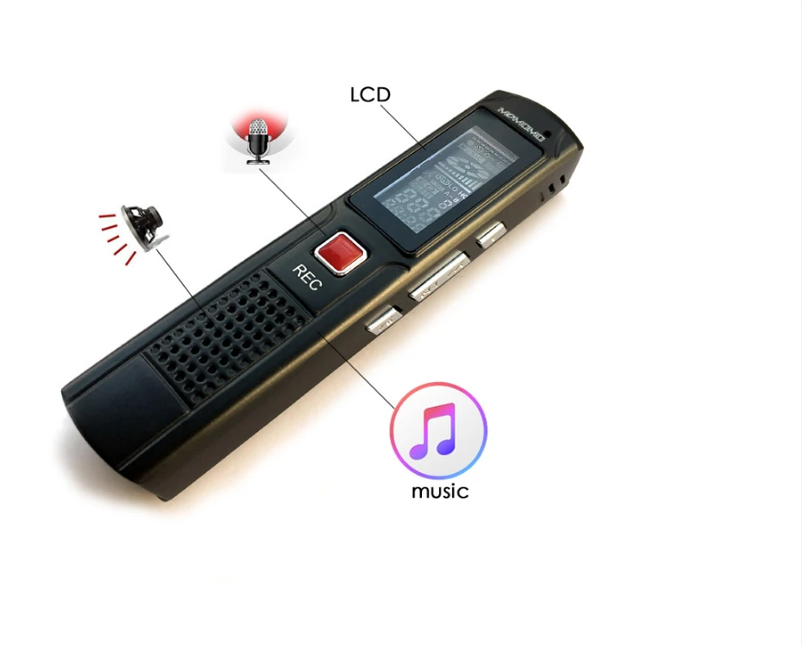Professional portable Digital Audio Voice Recorder Built-in storage 8GB with Music Player Audio playback