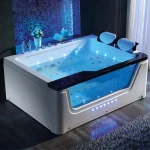Promotion Lowest Price Modern Indoor Glass Spa Massage Bathtub