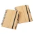 Import Promotional a5 custom logo bamboo cover spiral notebook with elastic band from China