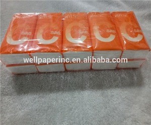 Promotional Custom Printed Pocket Pack Facial Tissue Standard 3ply 10pcs per pack