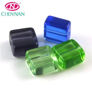 Pujiang Supplier Square Crystal Glass bead landing In Bulk 6 mm 8 mm 10 mm jewelry making accessory findings