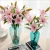 Import PVC plastic silk lily flower home wedding indoor Easter decoration artificial lilium flowers from China