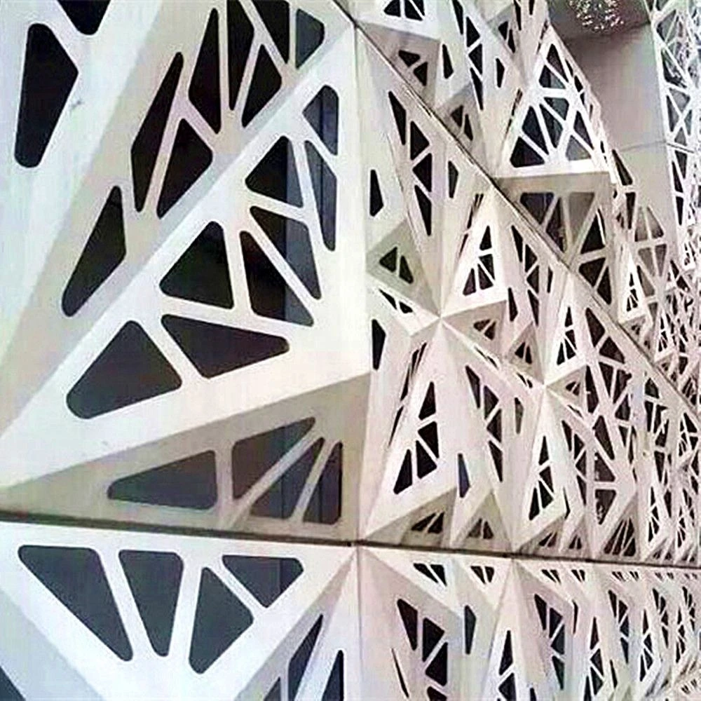 PVDF Coated Aluminum Laser Cutting Carved 3d Wall Facade