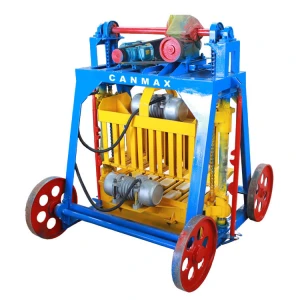 QM4-35 Small manual mobile egg laying cement sand hollow concrete brick block making machine price