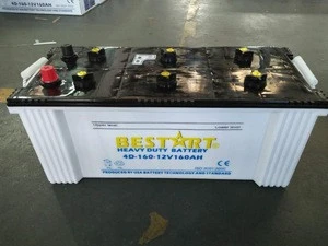 quick start car battery 4D heavy duty car battery 12V160ah auto battery for central America