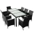 Import Rattan Garden Furniture Set Chairs Table Outdoor Patio Wicker  9 Seats Dining Table and Chairs Set from China