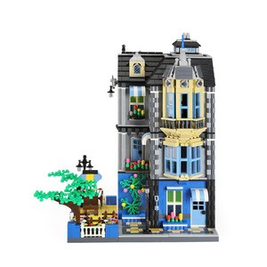 RCS certified-famous architectural attraction for Street View Garden Coffee House building block toy,reclaimed material