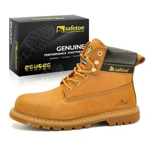 Ready To Ship real leather steel toe steel plate shoes  best quality nubuck leather safety boots