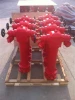 Red Color Two Outlet Pillar Type Fire Hydrant