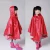 Import Reflective Red Black Children Safety Raincoat Poncho with dot pattern for girl boy Rainwear from China