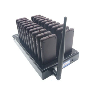 Restaurant 20 Pagers DC 12V Power Supply Coaster Pagers Wireless Coaster Guest Waiter Queuing System