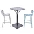 Import Restaurant commercial furniture vintage metal round counter height unique industrial bar table set from China