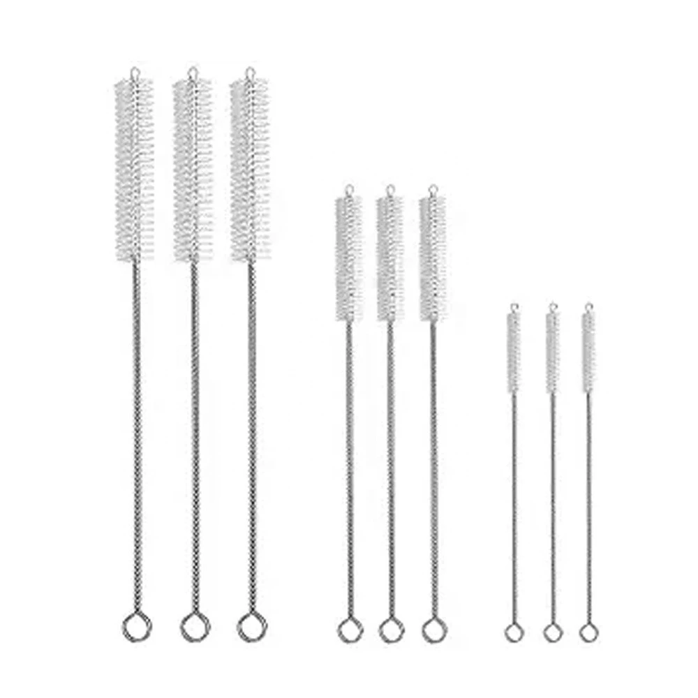 Reusable Metal Stainless Steel Drinking Straw Cleaning Brush
