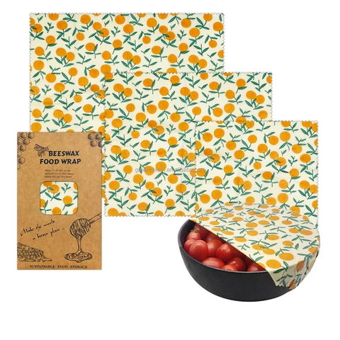 Reusable Sustainable Custom Bees Wax Food Paper Organic Beeswax Wrap For Food