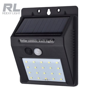 Rocky light Solar Power PIR Motion Sensor Wall Light 20/40 LED Outdoor Waterproof