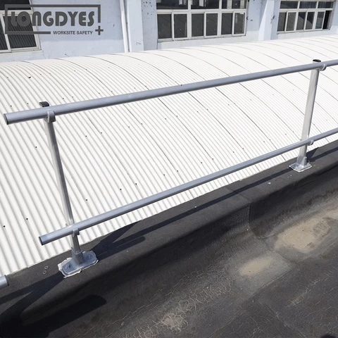 Roof Fixed Railing System Aluminum Handrail Safety Parapet Guardrail