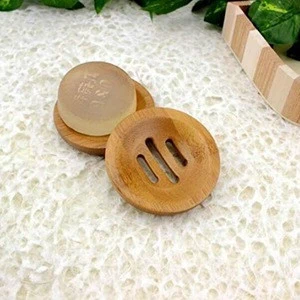 Round shape bamboo soap dish wholesale