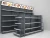 Import RUNDA -8# Black single-side Multilayer Shelving  Display Rack Supermarket Shelves  general metallic shelf from China